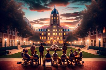 University of Kansas campus building, representing the latest fraternity hazing sanction reported by the Kansas City Star.