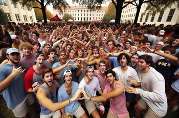 University of Iowa campus building with Greek letters, representing the Alpha Delta Phi hazing investigation story.