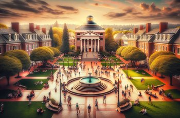 University of Oregon campus with brick buildings and trees, site of a fraternity hazing investigation.